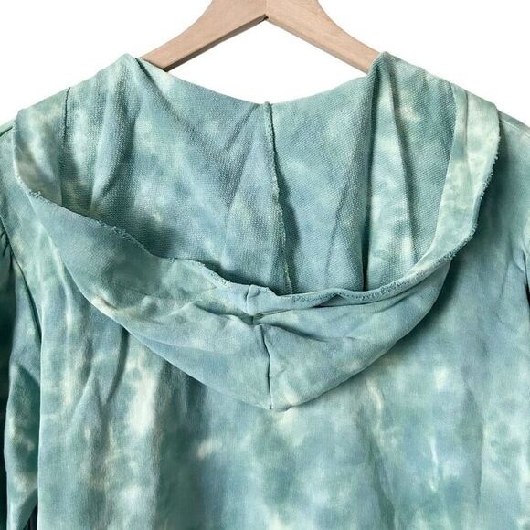 LoveShackFancy Bevan Hoodie Celadon Hand Dyed 100% Cotton Size Small - Picture 3 of 5
